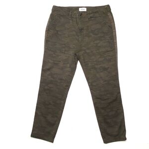 PISTOLA Mara Olive Green Camo Capri Pant